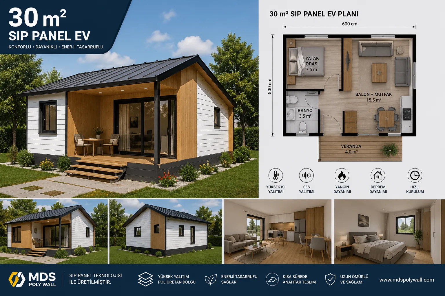 30 m² SIP Panel Ev